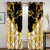 Newest Famous Golden Digital Printed Curtains European style Premium Drapes Custom Luxury Living Area Window Drapes