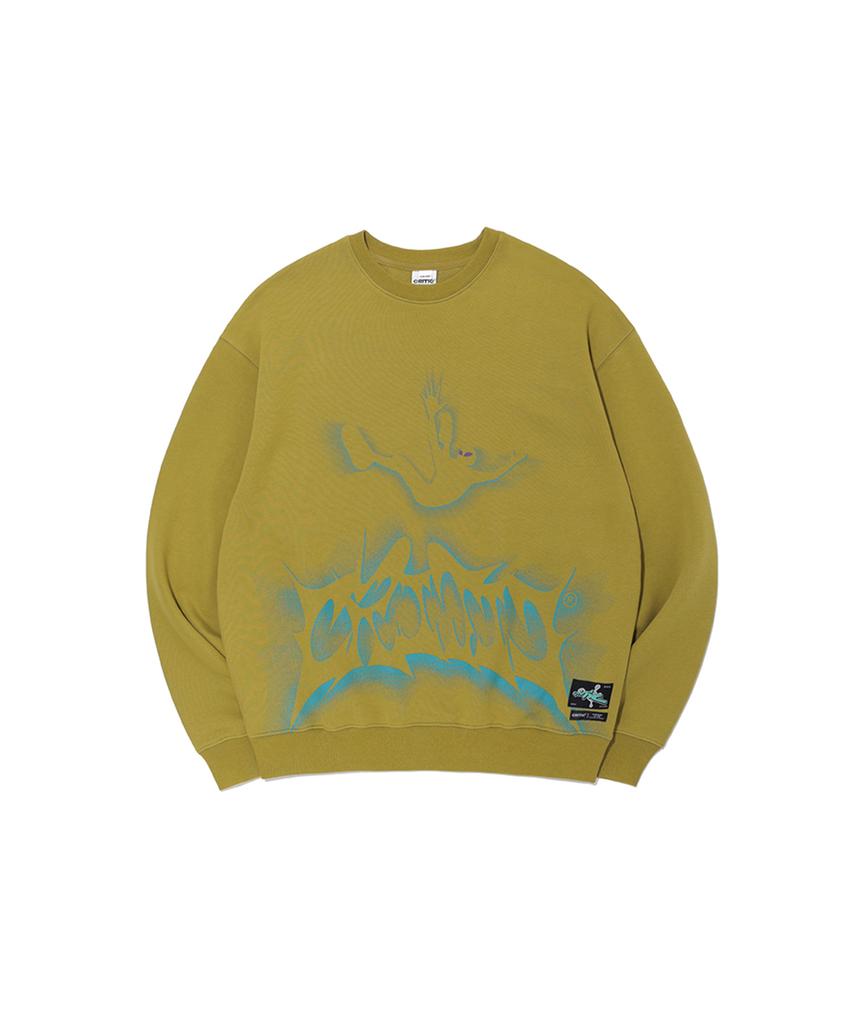 CRITIC Emergency Landed Alien Sweatshirts Olive