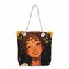 Multifunctional  Black Girl Printed Thick Rope Shoulder Beach Bag 7573 KTB