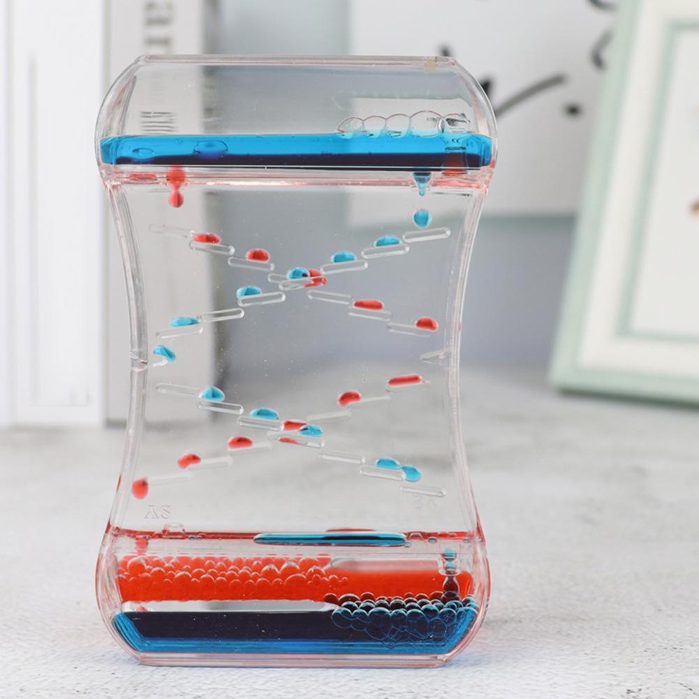 Timer a Movimento Liquido con Bolle Timer Liquido Giocattolo Sensoriale Clessidra ad Acqua per Ufficio/Casa Strumento Sensoriale Coinvolgente per Bambini