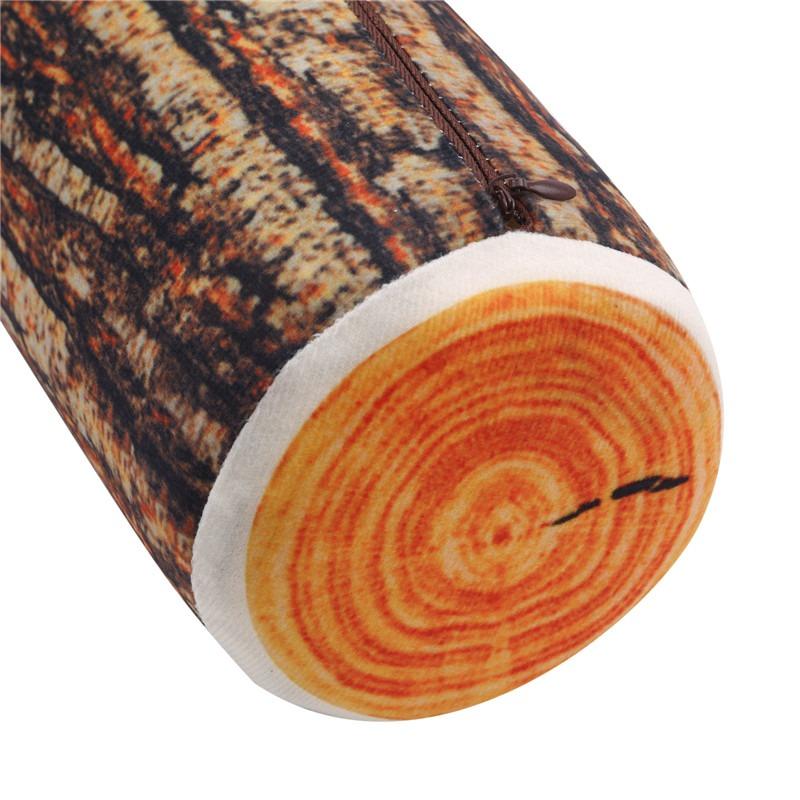 Cute Round Woods Grain Soft Plush Chair Seat Cushion Pillow New Fashion Stump Shaped Decorative Pillows  Home Car Decor Hot Sale