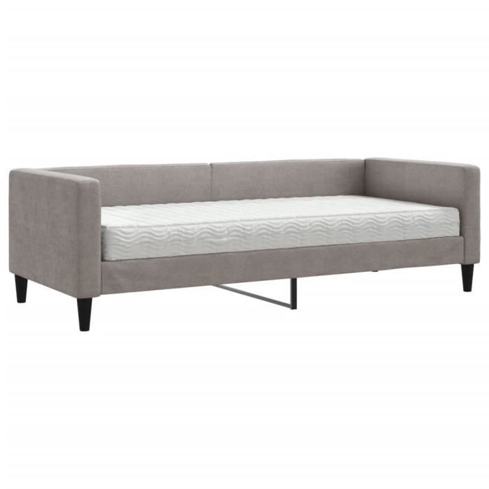 VidaXL Daybed with Mattress Taupe 80x200 Cm Fabric 3196558