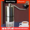 5-Gears Adjustable Coffee Bean Grinder Clear Bin Comfortable Handle Manual Coffee Grinder Effort Saving Detachable
