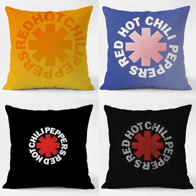 Fashion Music Band RRed Hot Chili Peppers Cushion Cover Daily Washable Linen Pillowcase Soft for Sofa Bed Home Room Decor