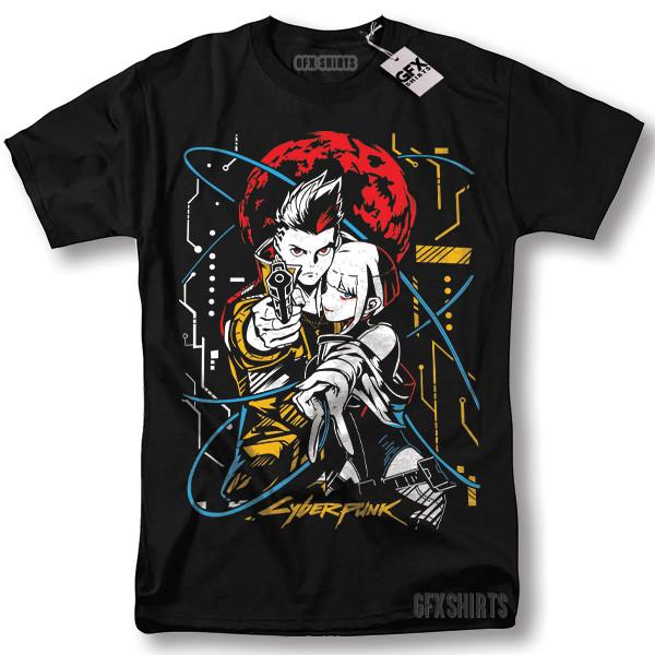 Cyberpunk Edgerunners Shirt Anime Manga Lucy Rebecca David Cosplay Gamer T-shirt XXXXL