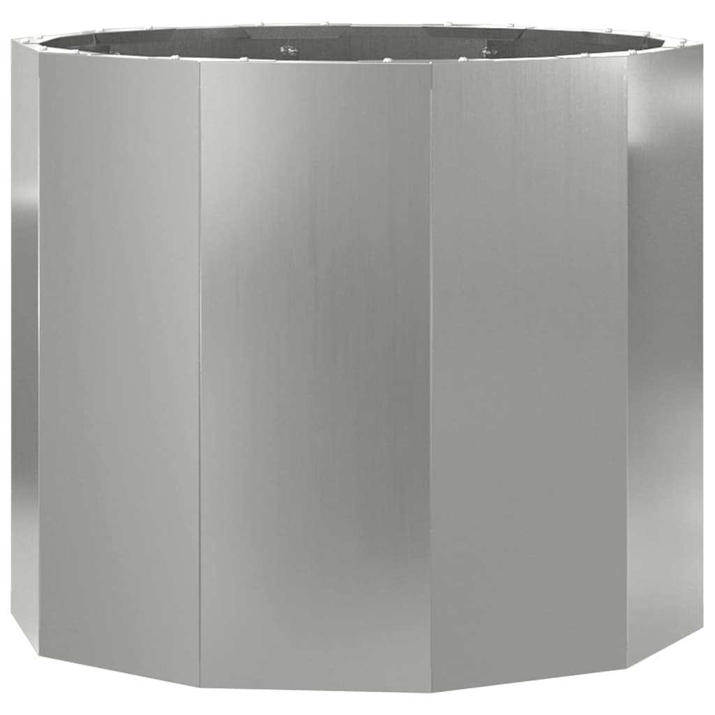 Plant Pot Silver 60 X 60 X 50 Cm Galvanized Steel