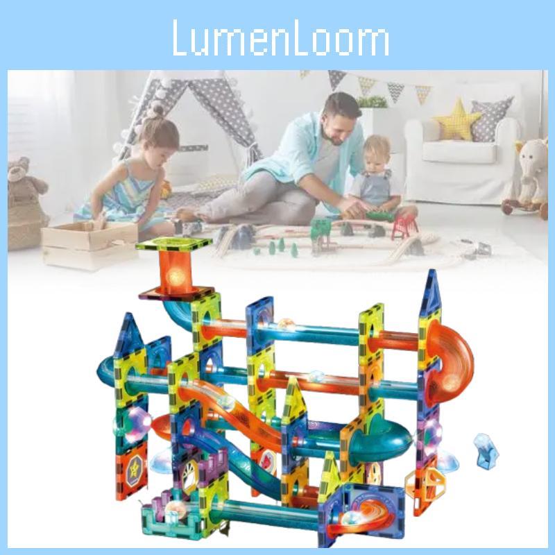 Blocks Building Magnetic Toy For Children With Scene Track Scene Design Supplies