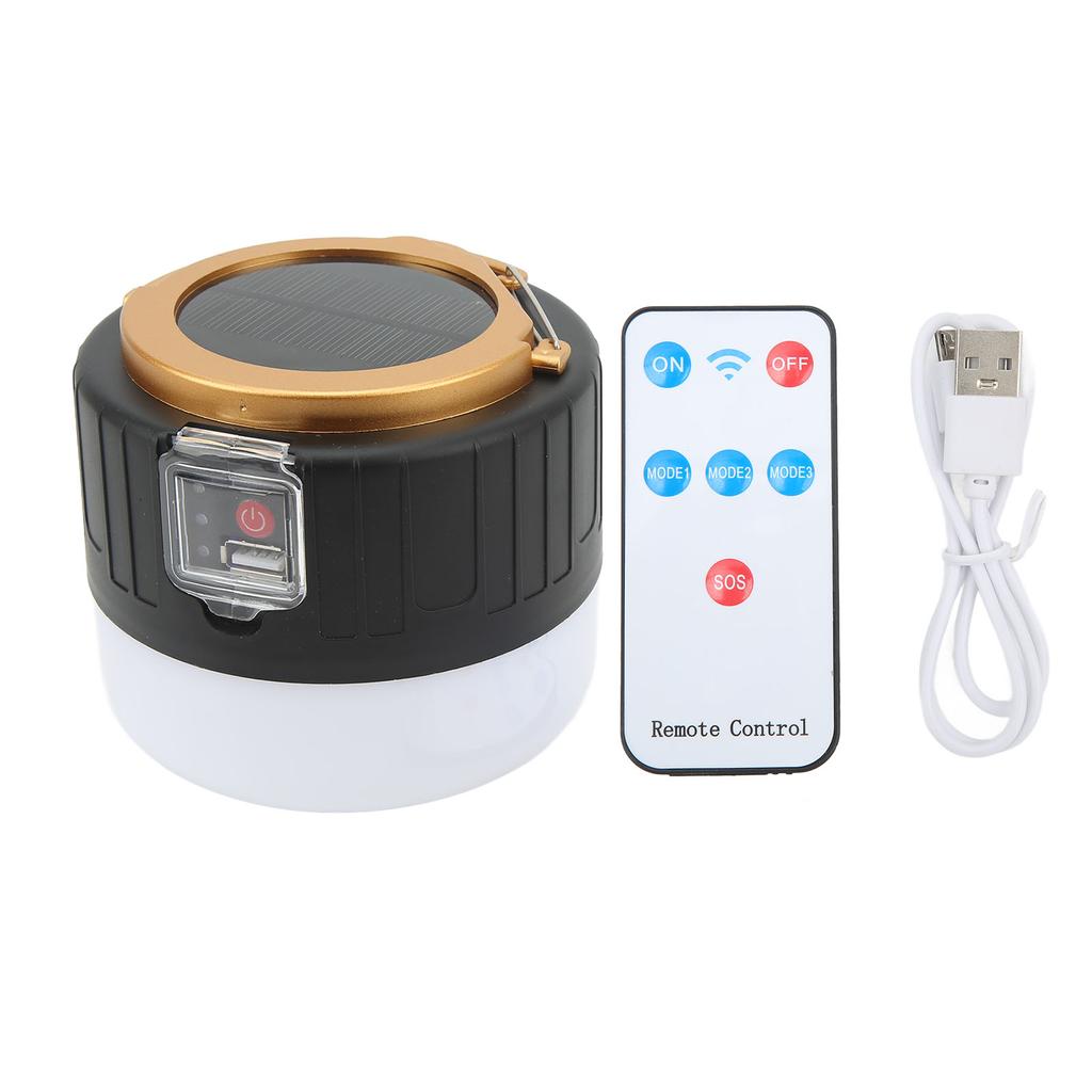Solar Camping Light Three Mode USB Charging Bright LED Solar Tent Light for Outdoor Emergency
