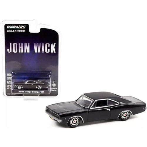 

Greenlight 1/64 Scale Dodge Charger R/T 1968 Black John Wick Diecast Model Car