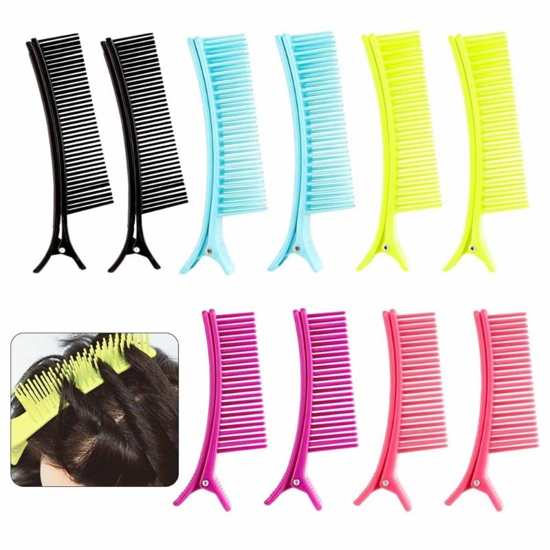 6Pcs Practical Hair Clip for Precise Sectioning Brush Top Design Styling Tools Coloring Cutting DIY Hairstyling Essential