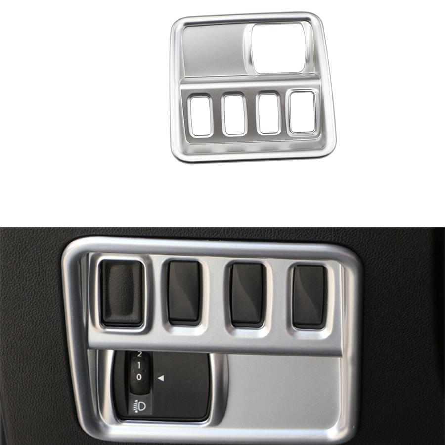 Car Chrome Headlight Switch Circle Trim Cover Stickers for Renault Koleos 2017-2022 for Samsung QM6 2017-2022 LHD Accessories