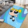 Powerpuff Girls Blossom Bubbles Buttercup Square Area Rug, Non-Slip Floor Mat for Bedroom, Perfect Gift for Fans.chl