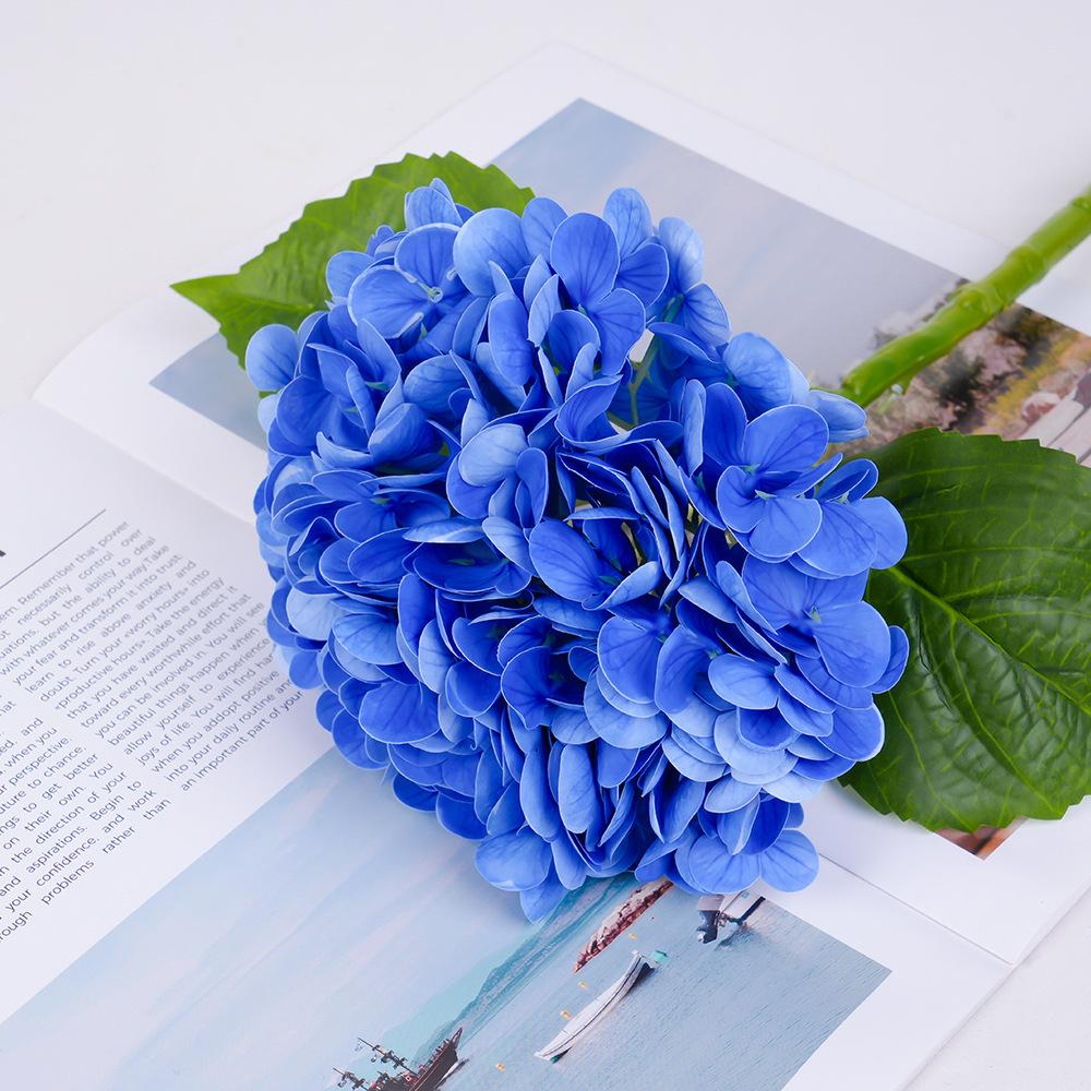 Simulated 3D Feel Large Hydrangea, Wet Feeling High-End Home Living Room Decoration Wedding Flower Arrangement Hydrangea Fake Flower
