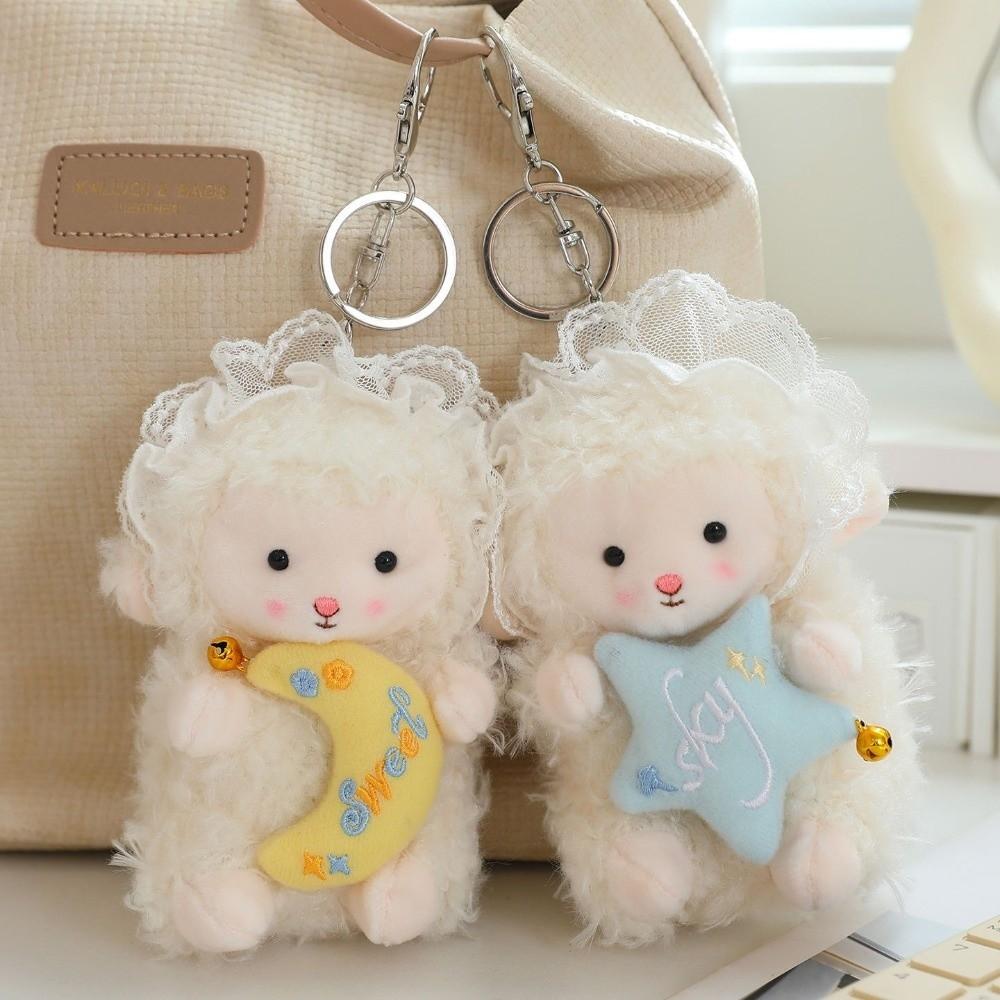 Soft Little Lamb Dolls Pendant Cute Fluffy Sheep Keyring Cartoon Lamb Plush Keychain Gifts