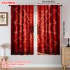 2pcs, Plane Printing Contemporary Curtains with Spider Insect Polyester (without Rod) Decorations Outdoor Ldeal for Bedroom &