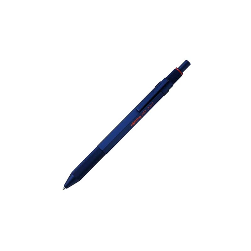 Rotring Multi-Function Pen 600 Iron Blue 3-in-1 Ballpoint Pen, 2 Colors (Red and Black) & Mechanical Pencil, Gift Boxed, Officially Imported, Product