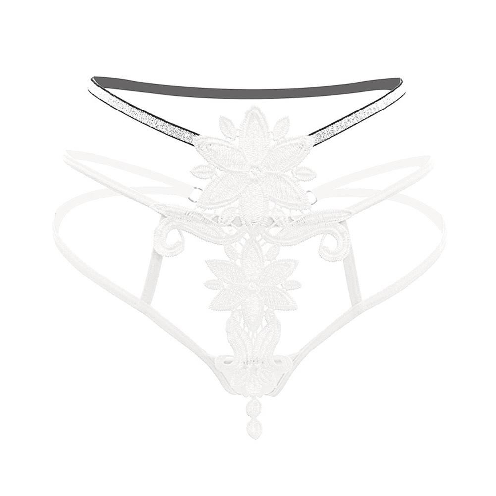Thong Underwear Women Briefs Flower Embroidery G-String