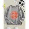 Kids Sweatshirt, Crew Neck Sweatshirt with Fashion Print, Halloween Christmas Football Accessories, Trendy Top,Soft Cotton Sweatshirt