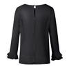 Women Ladies Casual Lace Polka Dot  T-shirt Long Sleeve Tops Blouse