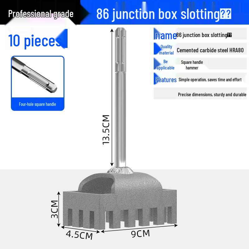 New Square Hole Puncher for Junction Box - Electrician's Thickened Socket Slotting Tool