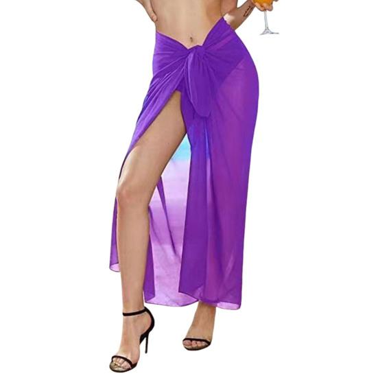 Cover Up Skirt Quick-Drying Beach Wrap Skirt Loose Fit Breathable Anti-UV Swimwear Beachwear Mesh Bikini Cover Up