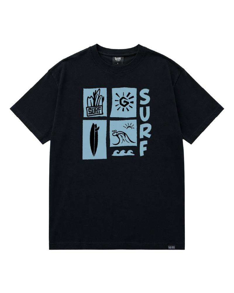 BLANKBRICK Surf Short Sleeve T-Shirt (Black)