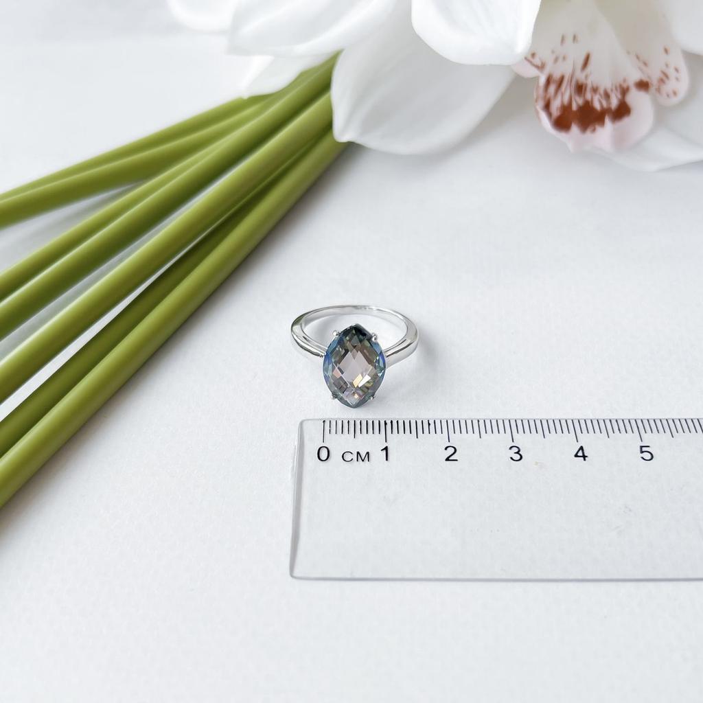 Серебряное кольцо с мистик топазом 8.358ct, вес изделия 4,31 гр (2150794)