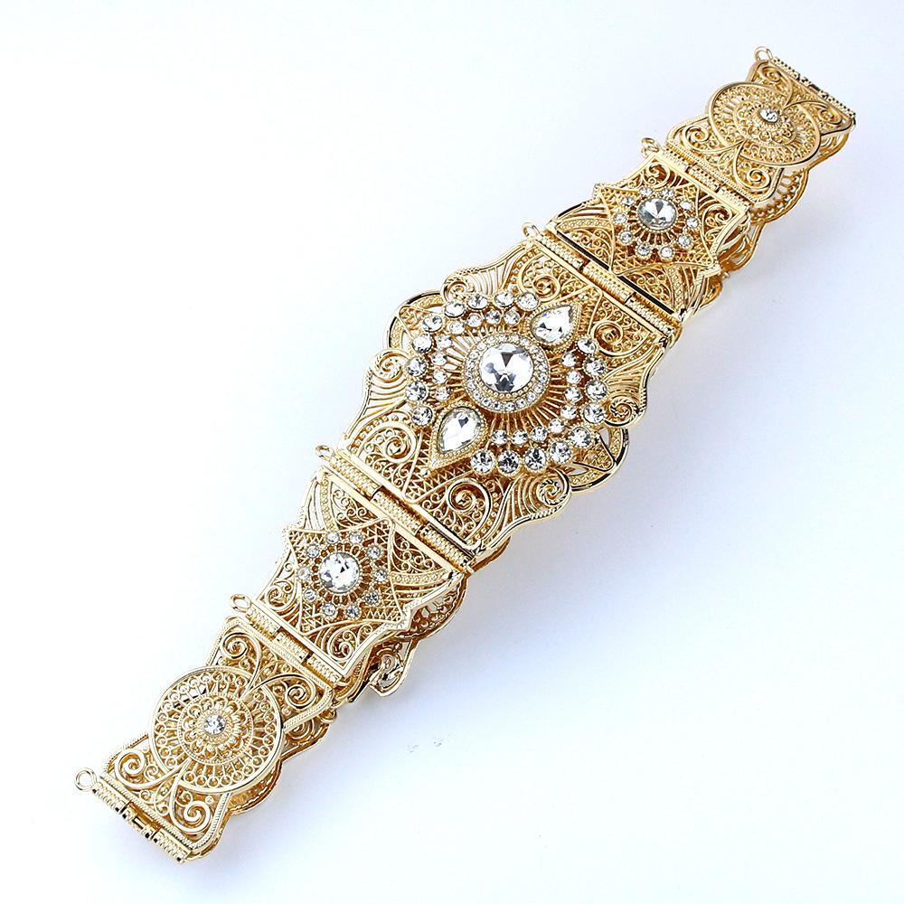 Culoare Aurie Cureaua Femei Cristal Cureaua Bijuterii Nunta Lanț pentru talie Mireasa Bijoux Cadou