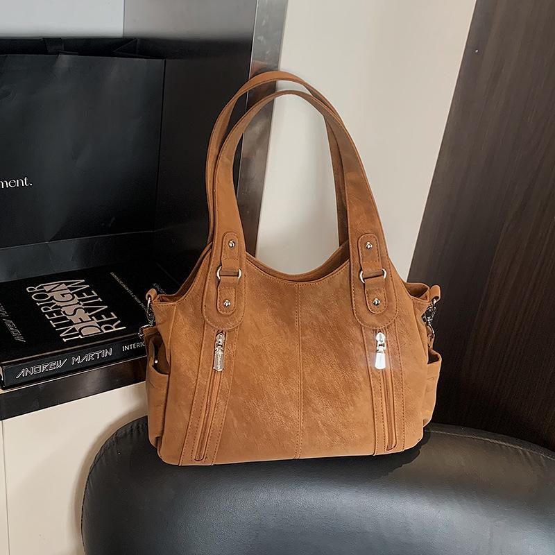 Large Capacity Underarm Tote Bag Women's New Fashion Shoulder Bag Niche Retro Simple Portable Messenger Bag