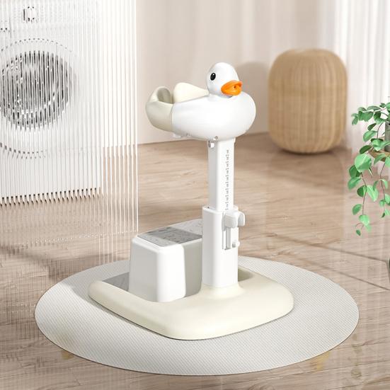 Baby Shower Rack Stand Height Width Adjustable Anti-Slip Bath Tub Holder Duck Design Foldable Portable Toddler Shower Support