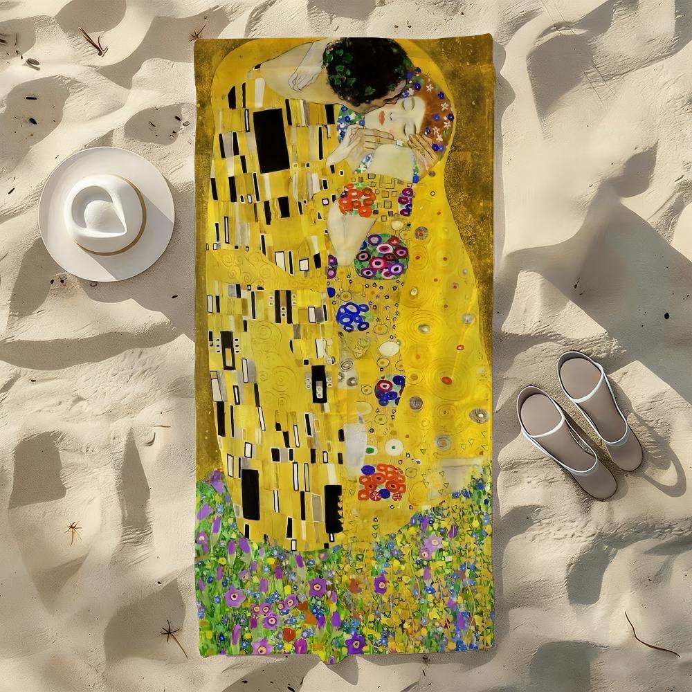 Artist G-Gustav K-Klimt Paintings Towel For Swim Yoga Gym Quick Drying Soft and skin-friendly Beach Towels All-Season