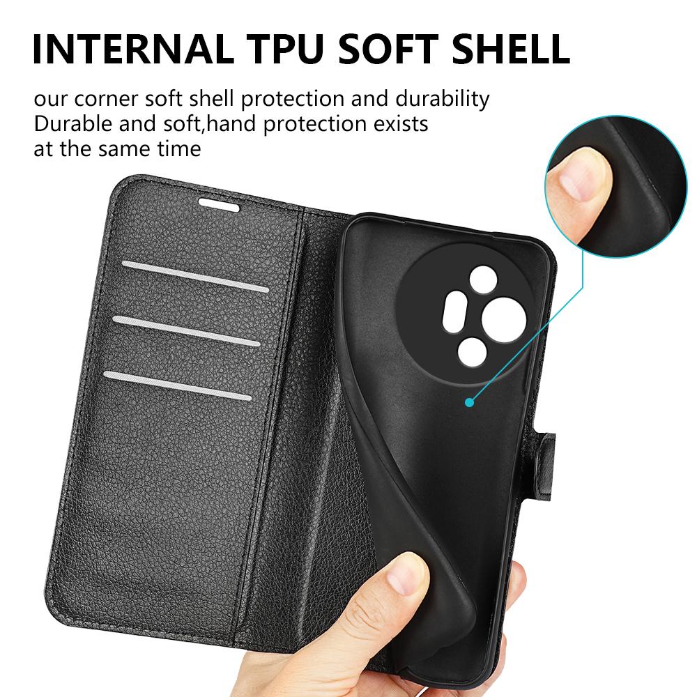Für TCL 50 XL 5G Hülle Litschi-Textur Stoßfest Leder Brieftasche Handyhülle