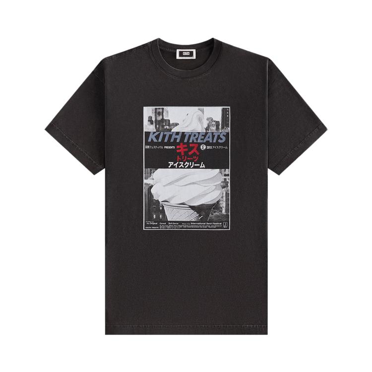 Kith Treats Double Feature Vintage Tee Black Men Tops KHT030198-001