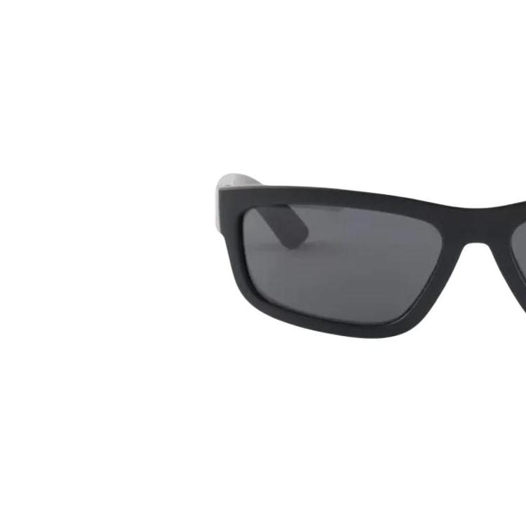 Prada Logo Detail Square Sunglasses Unisex sunglasses Black SPS05Z