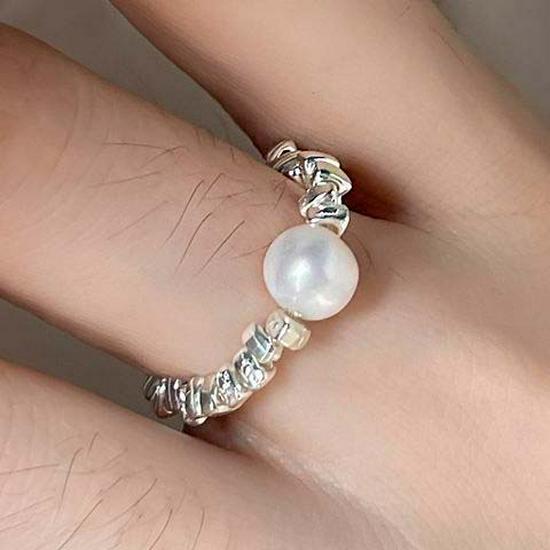 2025 Trendy Sterling Silver Irregular Design Women's Open Ring - Versatile, Stylish, and Modern Index Finger Ring