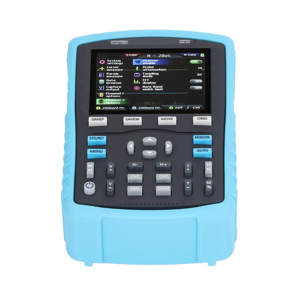 Fluorescent Digital Oscilloscope 2.8in Display 3000mAh Dual Channel Signal Generator Oscilloscope
