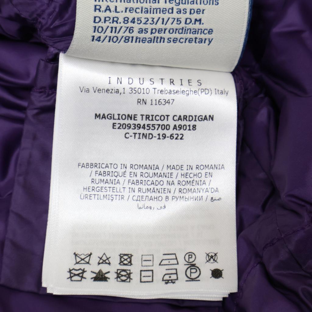 MONCLER [Good Condition] E20939455700 MAGLIONE TRICOT CARDIGAN Knit-switched down jacket Jacket M purpleUsed