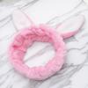 Plush Ear Headband Women Washing Face Makeup Hair Band Loop Soft Elastic Head for Shower