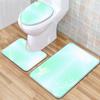 Colorful Gradual Change Toilet Floor Mat Three-Piece Bathroom 3-Piece Carpet Door Mat