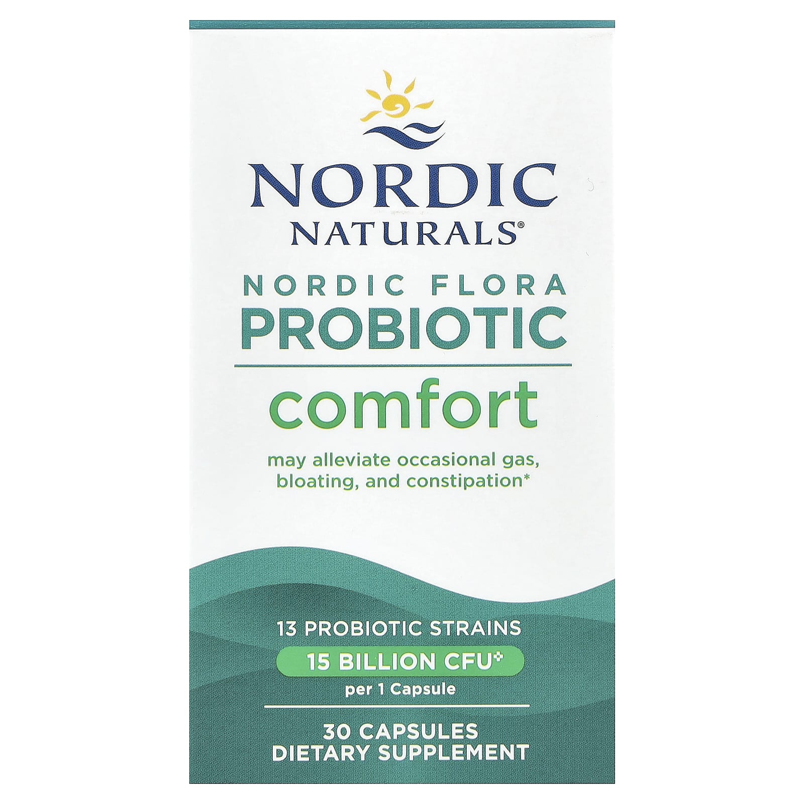 

Nordic Flora Probiotic, Comfort, 15 Billion Cfu, 30 Capsules