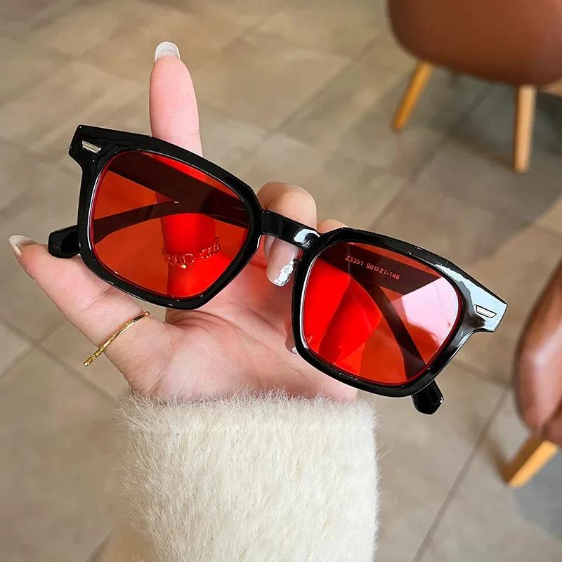 Fashion Plain Square Sunglasses Men Women Brand Designer Classic Vintage Sun Glasses Male Travel Shades