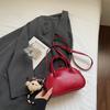 Fashionable Ladies Handbag Cute Semi-Circle Simple Large Atmosphere Single Shoulder Women's Crossbody Casual Small Bag