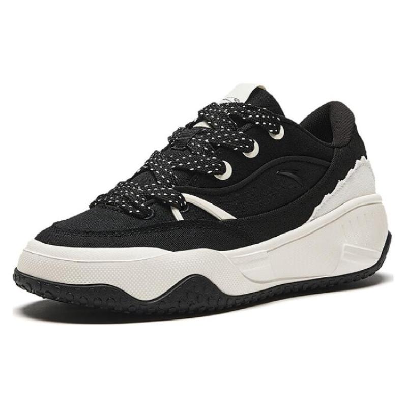 Anta Cookie Shoes Wear-resistant And Lightweight Low-Top Skateboard Shoes Women's Black Sneakers 922418072-1