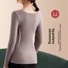 BEPAN V Mesh Neck Women Thermal Clothes Invisible Velvet Fleece Thermal Underwear Feel Heating Lingerie Warmth Long Tops Autumn Winter
