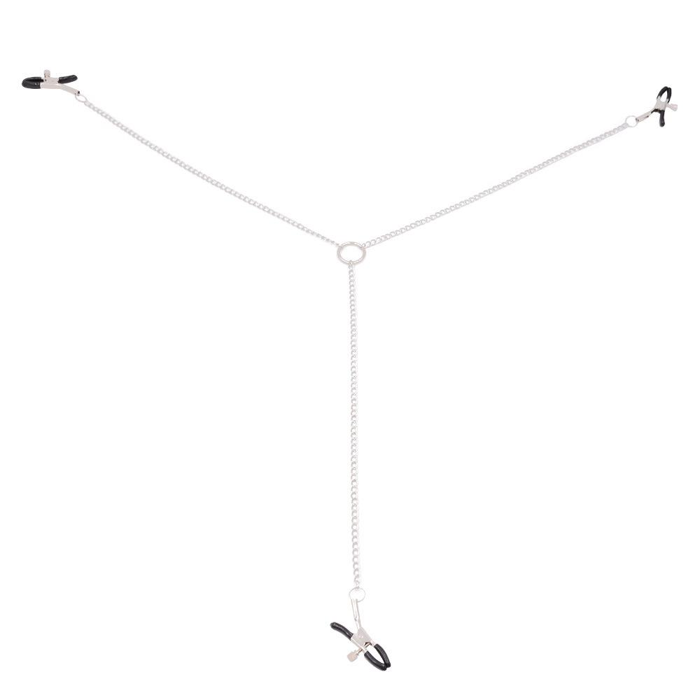 Sexy Nipple Clamp Yin Emperor Clip SM Female Slave Training Nipple Clamp Chain Couple Flirting Adult Supplies Sex Toy