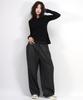 Deumakeu Pin Stripe Slacks Semi-Wide One-Tuck Pants