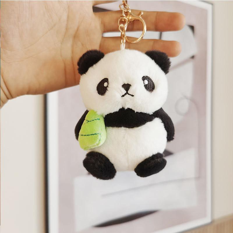 Adorable Cartoon Panda Plush Keychain Soft Stuffed Animal Souvenir Gift
