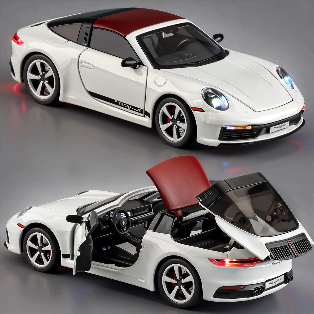 1:32 911 Targa Alloy Sports Car Model Diecast & Toy Metal Vehicles Car Model High Simulation Collection Childrens Gift