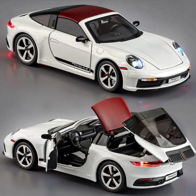 1:32 911 Targa Sportovní auto z lehkých slitin Model Diecast & Hračka Kovová vozidla Model auta Vysoká simulace Sběratelský dárek pro děti