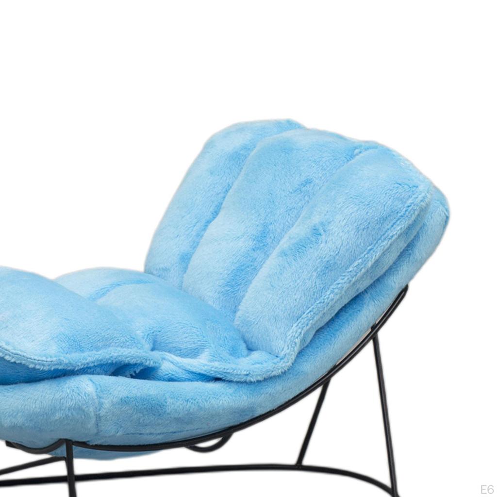 1/6 Scale Rocking Chair Mini Chaise Longue Accessories Adults Gifts Soft Fabric Decorative Single